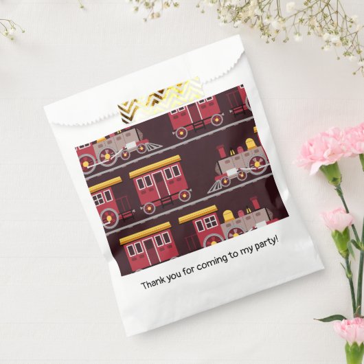 電車の誕生日パーティー赤ちゃんシャワー フェイバーバッグ (封をした状態)