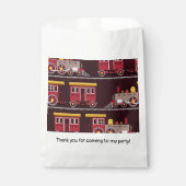電車の誕生日パーティー赤ちゃんシャワー フェイバーバッグ (正面)