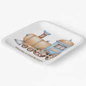 電車の誕生日パーティー赤ちゃんシャワー ペーパープレート (傾斜あり)