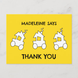 電車の誕生日パーティー ポストカード