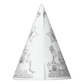 電車の誕生日パーティー – 色あなたのパーティー帽子 パーティーハット (裏面)