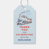 電車の誕生日感謝タグステッカー ギフトタグ (正面)