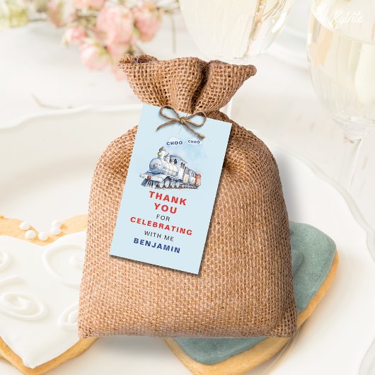 電車の誕生日感謝タグステッカー ギフトタグ