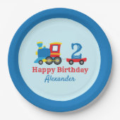 電車の誕生日 ペーパープレート (正面)