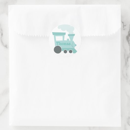 電車の車のステッカー – パーティーの好意 ラウンドシール (バッグ)