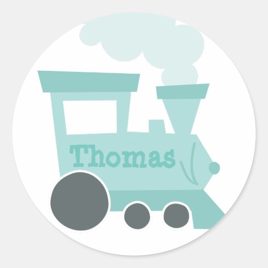 電車の車のステッカー – パーティーの好意 ラウンドシール (正面)