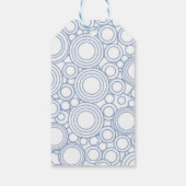 電車の青いバルーン男の子お洒落シャワー ギフトタグ (裏面)