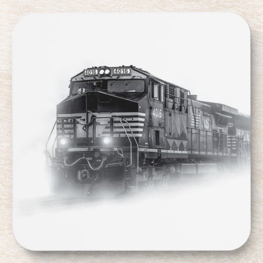 電車の黒白 コースター (正面)