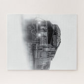 電車の黒白 ジグソーパズル (横)