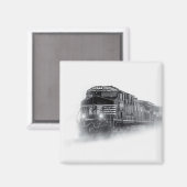 電車の黒白 マグネット (正面/裏面)