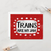 電車は私のジャムのグリーティングカード カード (正面/裏面インサイチュ)