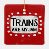 電車は私のジャムオーナメント セラミックオーナメント (裏面)