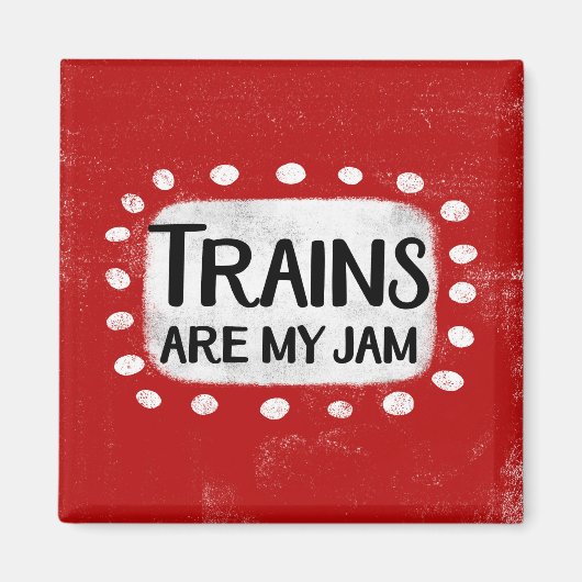 電車は私のジャム冷蔵庫の磁石だ マグネット (正面)