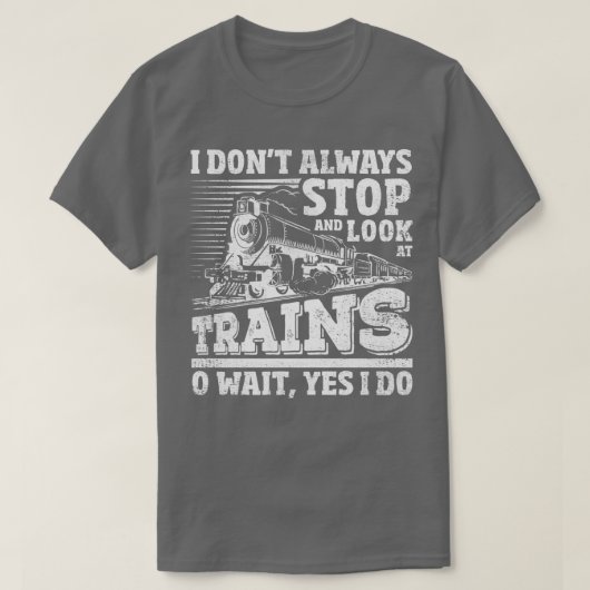 電車を見るストップことは限らぬ Tシャツ (デザイン正面)