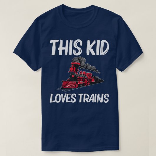 電車カッコいいS少年の鉄道公共交通機関 Tシャツ (デザイン正面)