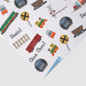 電車パターンリトルボーイ名Choo Choo Kids 薄葉紙 (詳細)