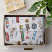 電車パターンリトルボーイ名Choo Choo Kids 薄葉紙 (ギフト)