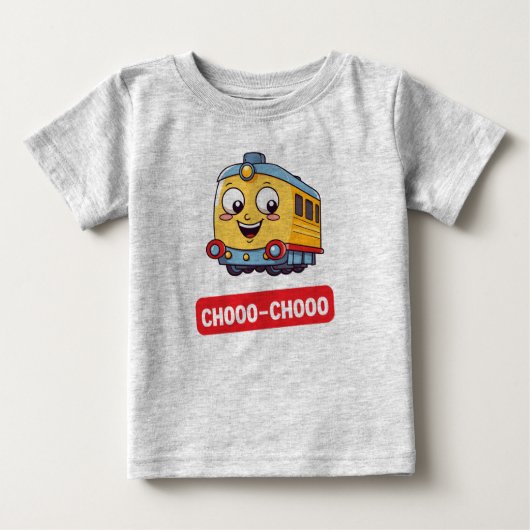 電車ベビーTシャツ ベビーTシャツ (正面)