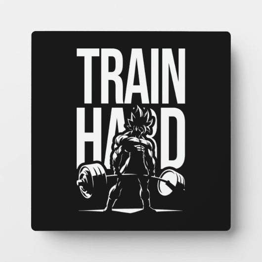 電車懸命 – アニメジムトレーニングフィットネスモチベーション フォトプラーク (正面)