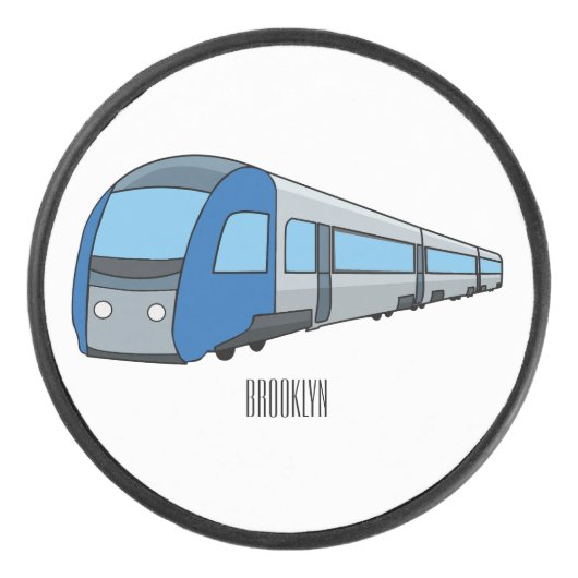 電車漫画イラストレーション アイスホッケーパック (正面)