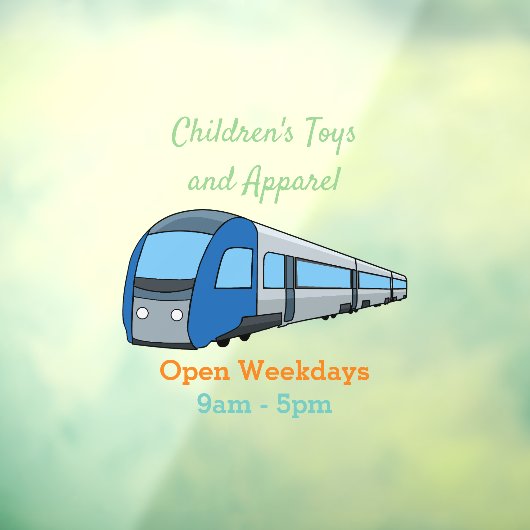 電車漫画イラストレーション ウィンドウサイン (シート3)