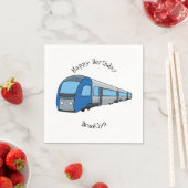 電車漫画イラストレーション スタンダードカクテルナプキン (インサイチュ)