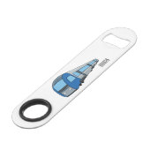 電車漫画イラストレーション スピード栓抜き (正面アングル)