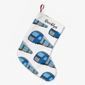 電車漫画イラストレーション スモールクリスマスストッキング (正面 (吊り時))