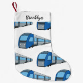 電車漫画イラストレーション スモールクリスマスストッキング (正面)