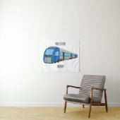 電車漫画イラストレーション タペストリー (インサイチュ(横))