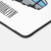 電車漫画イラストレーション デスクマット (コーナー)