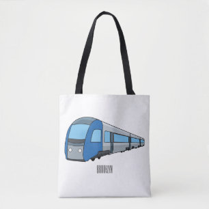 電車漫画イラストレーション トートバッグ