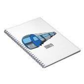 電車漫画イラストレーション ノートブック (右側)