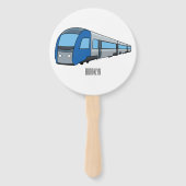 電車漫画イラストレーション ハンドファン (裏面)