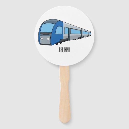 電車漫画イラストレーション ハンドファン (正面)