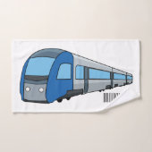 電車漫画イラストレーション バスタオルセット (ハンドタオル)