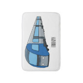 電車漫画イラストレーション バスマット (正面縦)