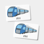 電車漫画イラストレーション バッジ (正面＆裏面)
