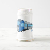 電車漫画イラストレーション ビールジョッキ (中央)