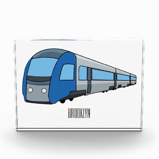 電車漫画イラストレーション フォトブロック (正面)