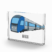 電車漫画イラストレーション フォトブロック (右)