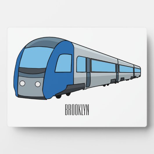 電車漫画イラストレーション フォトプラーク (正面)