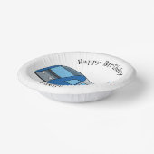 電車漫画イラストレーション ペーパーボウル (傾斜あり)