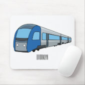 電車漫画イラストレーション マウスパッド (マウス)