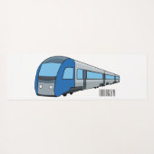 電車漫画イラストレーション ヨガマット (裏面(横))