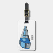 電車漫画イラストレーション ラゲッジタグ (正面縦)