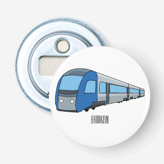 電車漫画イラストレーション 栓抜き (正面)