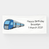 電車漫画イラストレーション 横断幕 (横)