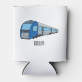 電車漫画イラストレーション 缶クーラー (正面)