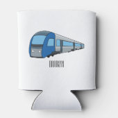 電車漫画イラストレーション 缶クーラー (裏面)